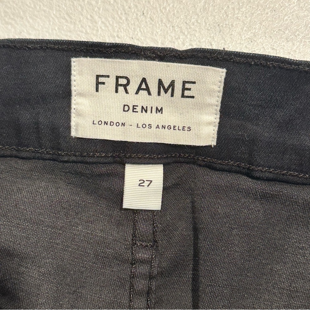 Frame Denim Ali High Rise Cigarette Byxbee Women's Black Skinny‎ Jeans Sz 27 - Picture 8 of 12